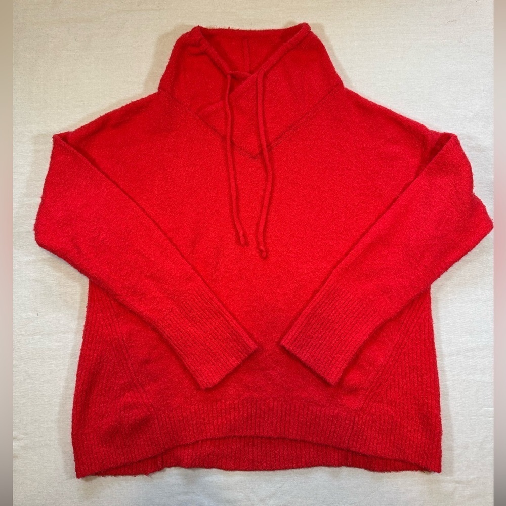 Lou & Gray Cozy Hot Pink Cowl Neck Women's Sweater